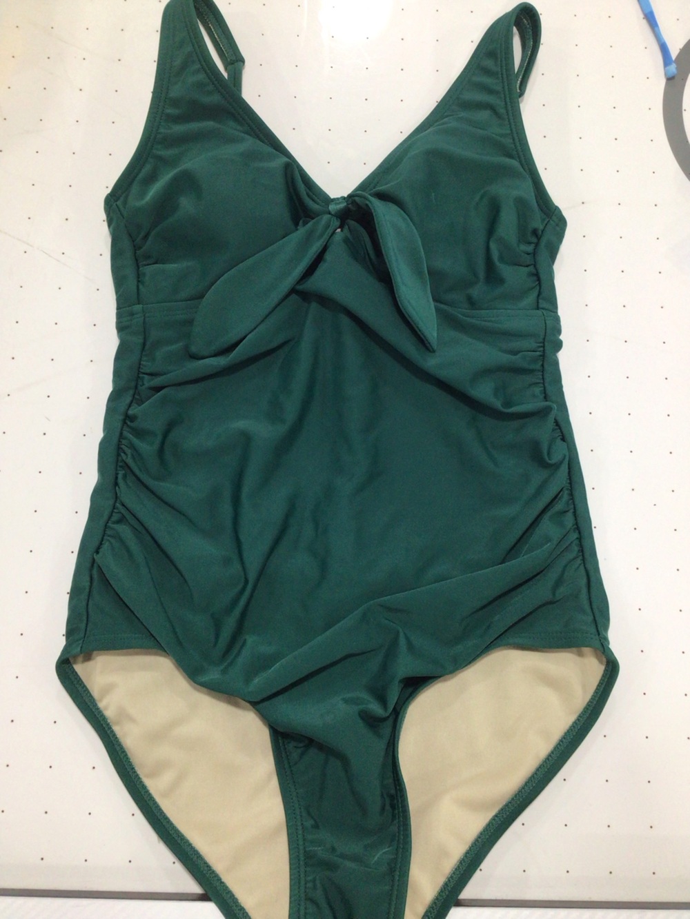 Kona Sol Emerald Green Tie-Front One-Piece Swimsuit